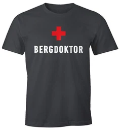 Print-Shirt Herren T-Shirt Bergdoktor Fun-Shirt Apre Ski Party-Shirt mit Print