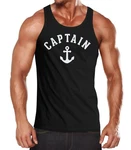 Neverless Herren Tanktop Captain Anker Dunkelblau/Rot/Schwarz/Dunkelrot