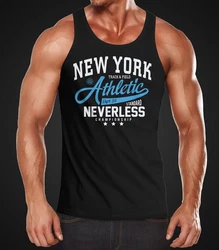 Neverless Tanktop Herren New York Athletic Schwarz/Rosa/Dunkelblau/Silber/Weiß/Blau