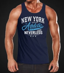 Neverless Tanktop Herren New York Athletic Dunkelblau/Blau