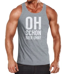 MoonWorks Tanktop Uhr mit Print Hellgrau/Dunkelgrau/Grau/Schwarz/Rot