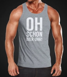 MoonWorks Tanktop Uhr mit Print Hellgrau/Dunkelgrau/Grau/Schwarz/Rot