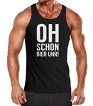 MoonWorks Tanktop Uhr mit Print Schwarz
