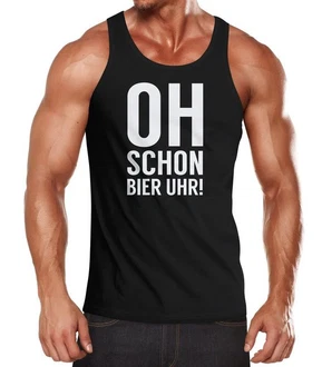 MoonWorks Tanktop Uhr mit Print Schwarz MoonWorks Tanktop Uhr mit Print Schwarz