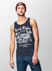 Neverless Tanktop Herren Tank Top T-Shirt Bus Surfing Retro Dunkelblau/Blau
