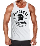 Neverless Tanktop Gladiator Sparta Fighter Original Legends Streetwear Herren Rot/Grau/Creme/Orange/Dunkelgrün