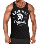 Neverless Tanktop Gladiator Sparta Fighter Original Legends Streetwear Herren Rot/Schwarz