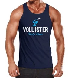 Tanktop Vollister Herren Tanktop Bier Pelikan Party Shirt mit Print