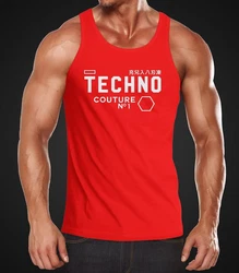 Neverless Tanktop Techno Herren Muscle Shirt Rot
