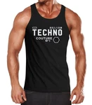 Neverless Tanktop Techno Herren Muscle Shirt Schwarz/Rot/Gelb