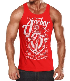 Neverless Tanktop Herren Shirt Rot/Dunkelrot Neverless Tanktop Herren Shirt Rot/Dunkelrot
