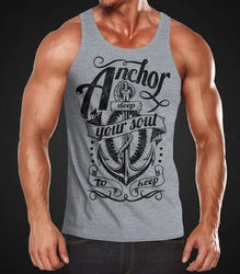 Neverless Tanktop Herren Shirt Dunkelgrau/Hellgrau/Grau