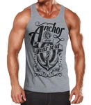Neverless Tanktop Herren Shirt Dunkelgrau/Hellgrau/Grau