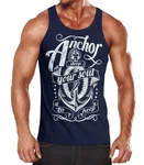 Neverless Tanktop Herren Shirt Dunkelblau/Blau