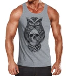 Neverless Tanktop Herren mit Print Dunkelgrau/Grau/Hellgrau