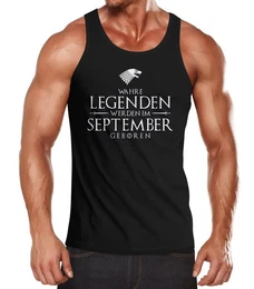 Tanktop Herren Tanktop Wahre Legenden werden im [object Object] geboren Fun-Shirt mit Print