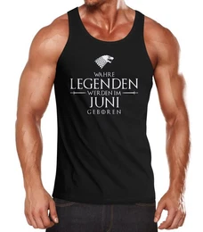 Tanktop Herren Tanktop Wahre Legenden werden im [object Object] geboren Fun-Shirt mit Print