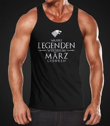MoonWorks Tanktop Herren Fun-Shirt mit Print Gelb/Braun/Schwarz/Dunkelblau