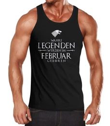 Tanktop Herren Tanktop Wahre Legenden werden im [object Object] geboren Fun-Shirt mit Print