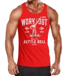 Neverless Tanktop Herren Kettle-Bell Fitness Rot/Dunkelrot