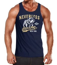Tanktop Herren Tanktop Boxing Boxer Hund Dog Muskelshirt Achselshirt mit Print