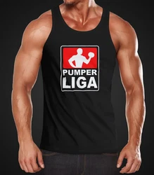 MoonWorks Tanktop Herren Pumper Liga Fitness Gym Bodybuilder Shirt Braun