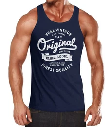 Tanktop Herren Tank-Top Original Denim Goods Vintage Druck Muskelshirt Muscle mit Print