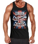 Neverless Tanktop Herren London Vintage England Großbritannien UK Flagge Schwarz/Rot/Grau/Dunkelgrau/Hellblau
