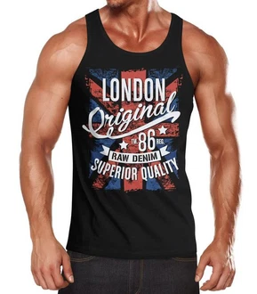 Neverless Tanktop Herren London Vintage England Großbritannien UK Flagge Neverless Tanktop Herren London Vintage England Großbritannien UK Flagge