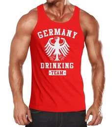Tanktop Deutschland Herren Tanktop Germany Drinking Bier Team Adler mit Print