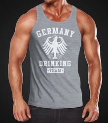 MoonWorks Tanktop Deutschland Herren Team Adler Dunkelgrau/Creme/Grau/Dunkelblau/Dunkelrot/Rot