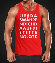 MoonWorks Tanktop Lustiges Herren Tanktop mit Print Rot