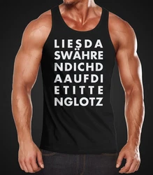 MoonWorks Tanktop Lustiges Herren Tanktop mit Print Schwarz