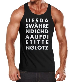 MoonWorks Tanktop Lustiges Herren Tanktop mit Print Schwarz MoonWorks Tanktop Lustiges Herren Tanktop mit Print Schwarz