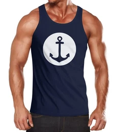 Tanktop Herren Tank-Top mit Anker Shirt mit Print
