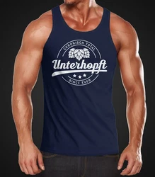 MoonWorks Tanktop Chronisch Unterhopft Dunkelblau