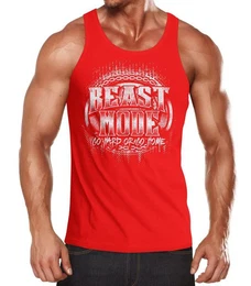Tanktop Herren Tank-Top Beast Mode mit Print