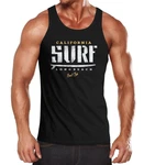 Neverless Tanktop Herren Surf Druck Muskelshirt Beige/Schwarz/Rot/Braun/Gold