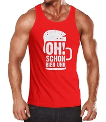 MoonWorks Tanktop mit Print Dunkelrot/Rot