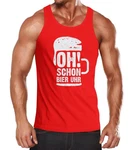 MoonWorks Tanktop mit Print Dunkelrot/Rot