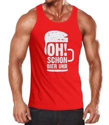 MoonWorks Tanktop mit Print Dunkelrot/Rot
