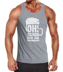 MoonWorks Tanktop mit Print Hellgrau/Dunkelgrau/Grau/Braun
