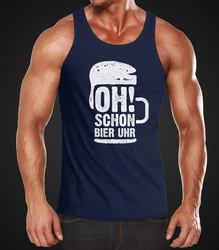 MoonWorks Tanktop mit Print Dunkelblau/Blau