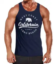 Tanktop Herren Tank-Top California Republic Muskelshirt Muscle Shirt mit Print