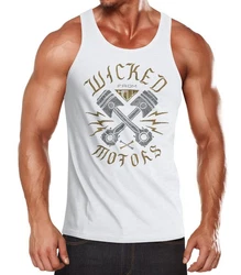 Neverless Tanktop Herren Wicked Motors Racing Grau
