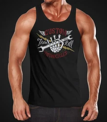 Neverless Tanktop Herren Tank Top Biker Motorrad Custom Motorcycles Schwarz