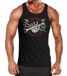 Tanktop Herren Tank Top Biker Motorrad Custom Motorcycles mit Print