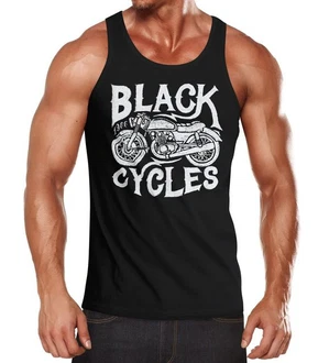 Neverless Tanktop Herren Tank Top Motorrad Biker Vintage Retro Schwarz Neverless Tanktop Herren Tank Top Motorrad Biker Vintage Retro Schwarz