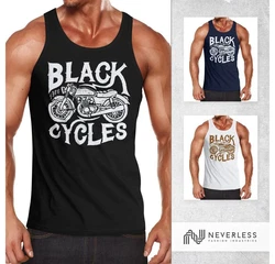 Neverless Tanktop Herren Tank Top Motorrad Biker Vintage Retro Schwarz