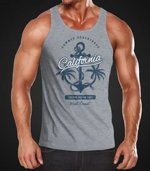 Neverless Tanktop Herren Tank-Top Blau/Grau/Hellblau/Braun/Dunkelblau